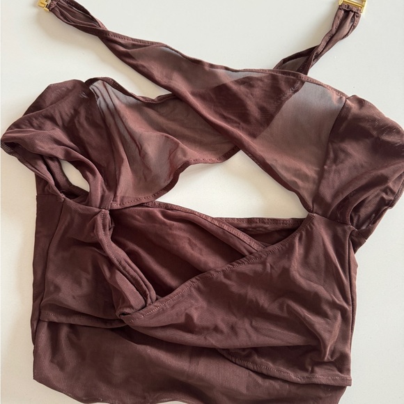 COPY - Oh Polly mesh top with gold details - Picture 3 of 6